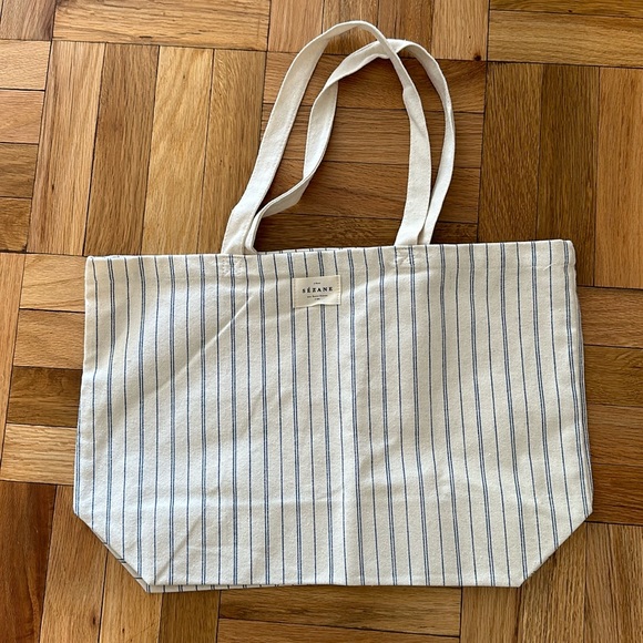 Sezane Handbags - NWT Sezane Limited Edition Striped Tote Bag